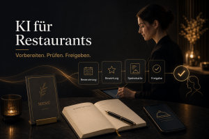 KI für Restaurants mit Toni von TipTop-KI für Reservierungen Bewertungen und Speisekarte